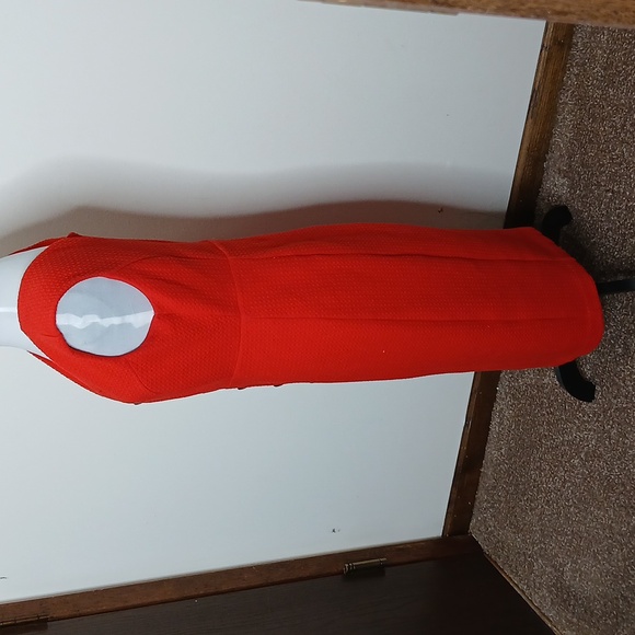 Maeve anthropologie vibrant red quilted shift dress size medium - Picture 9 of 16